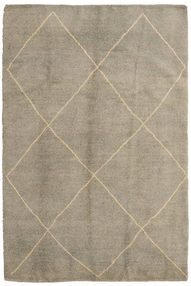 Detail image of 4' 6 x 6' 10 Hand Knotted Moroccan Wool Rug