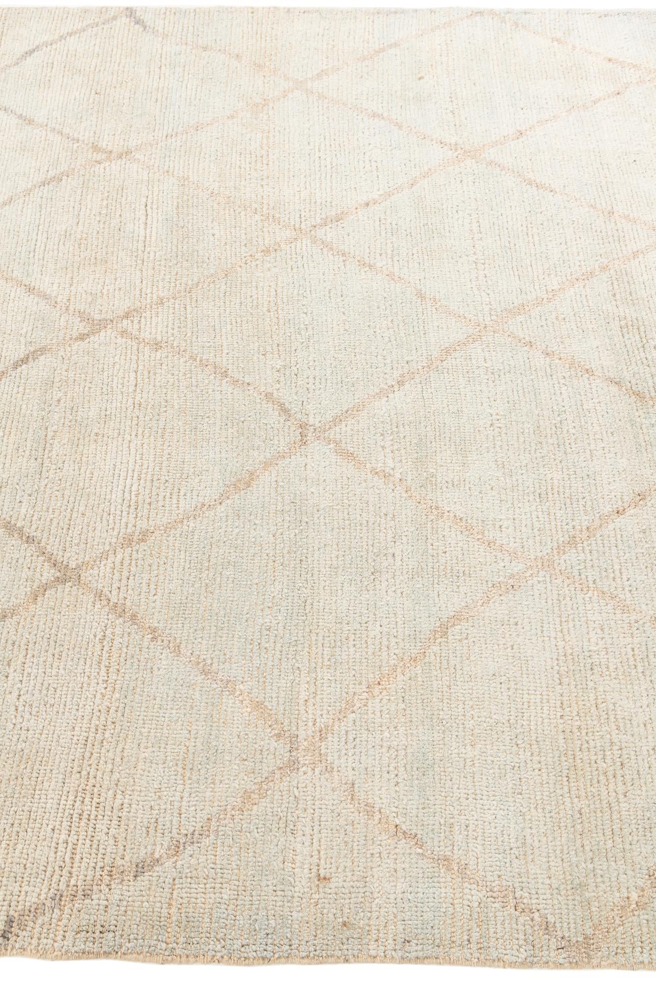 6' 5 x 8' 7 Hand Knotted Moroccan Wool Rug