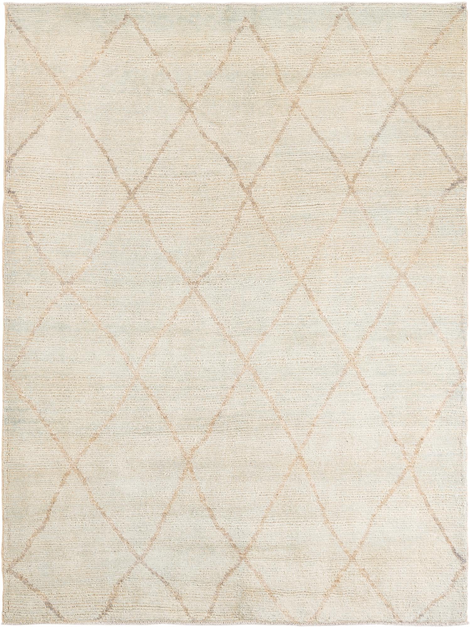 6' 5 x 8' 7 Hand Knotted Moroccan Wool Rug