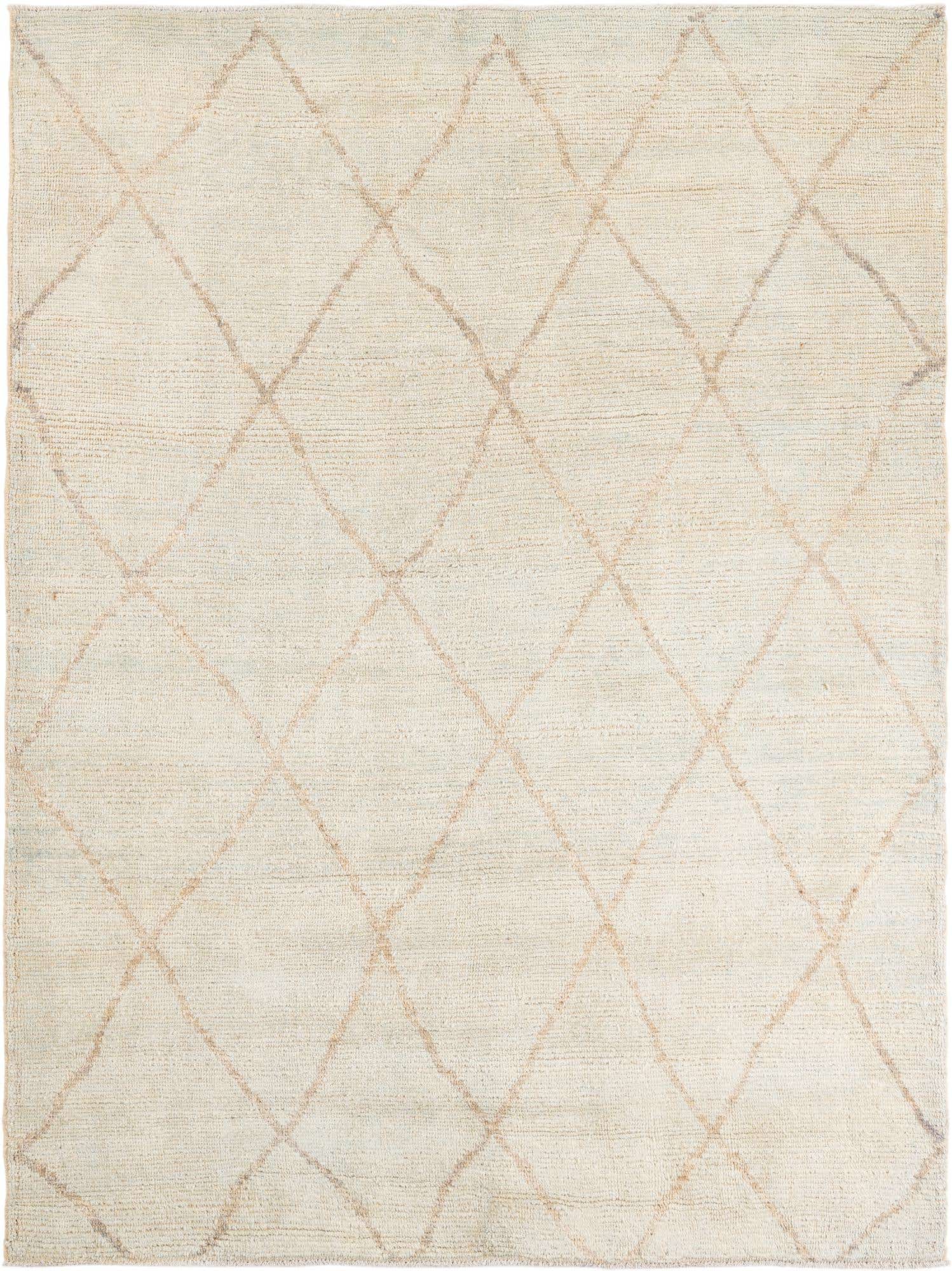 6' 5 x 8' 7 Hand Knotted Moroccan Wool Rug