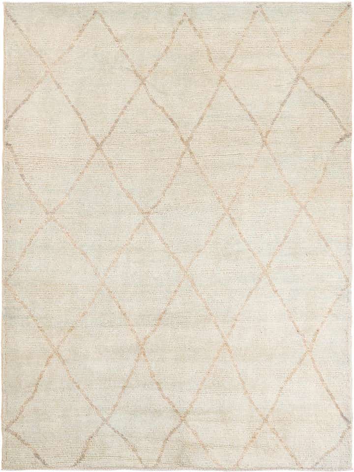6' 5 x 8' 7 Hand Knotted Moroccan Wool Rug