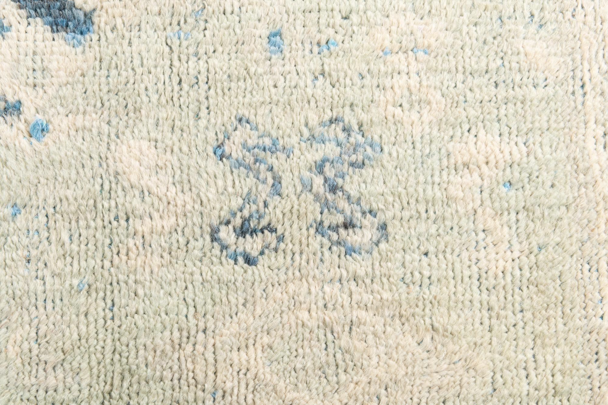 8' x 9' 10 Hand Knotted Moroccan Wool Rug