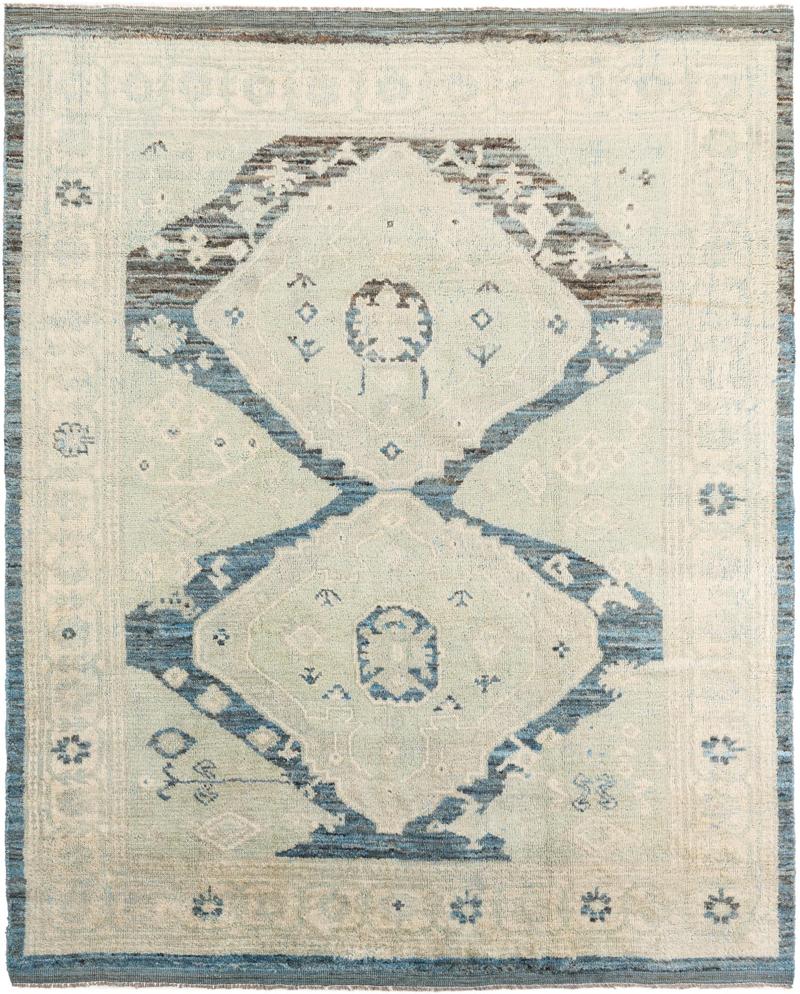 8' x 9' 10 Hand Knotted Moroccan Wool Rug