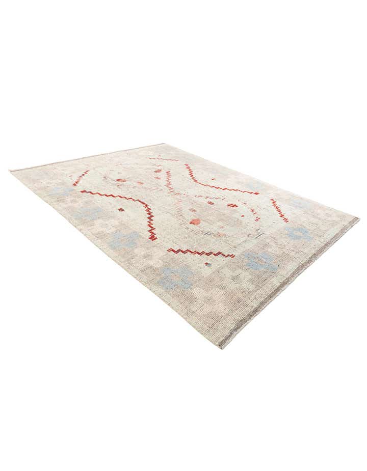 8' x 10' 5 Hand Knotted Moroccan Wool Rug
