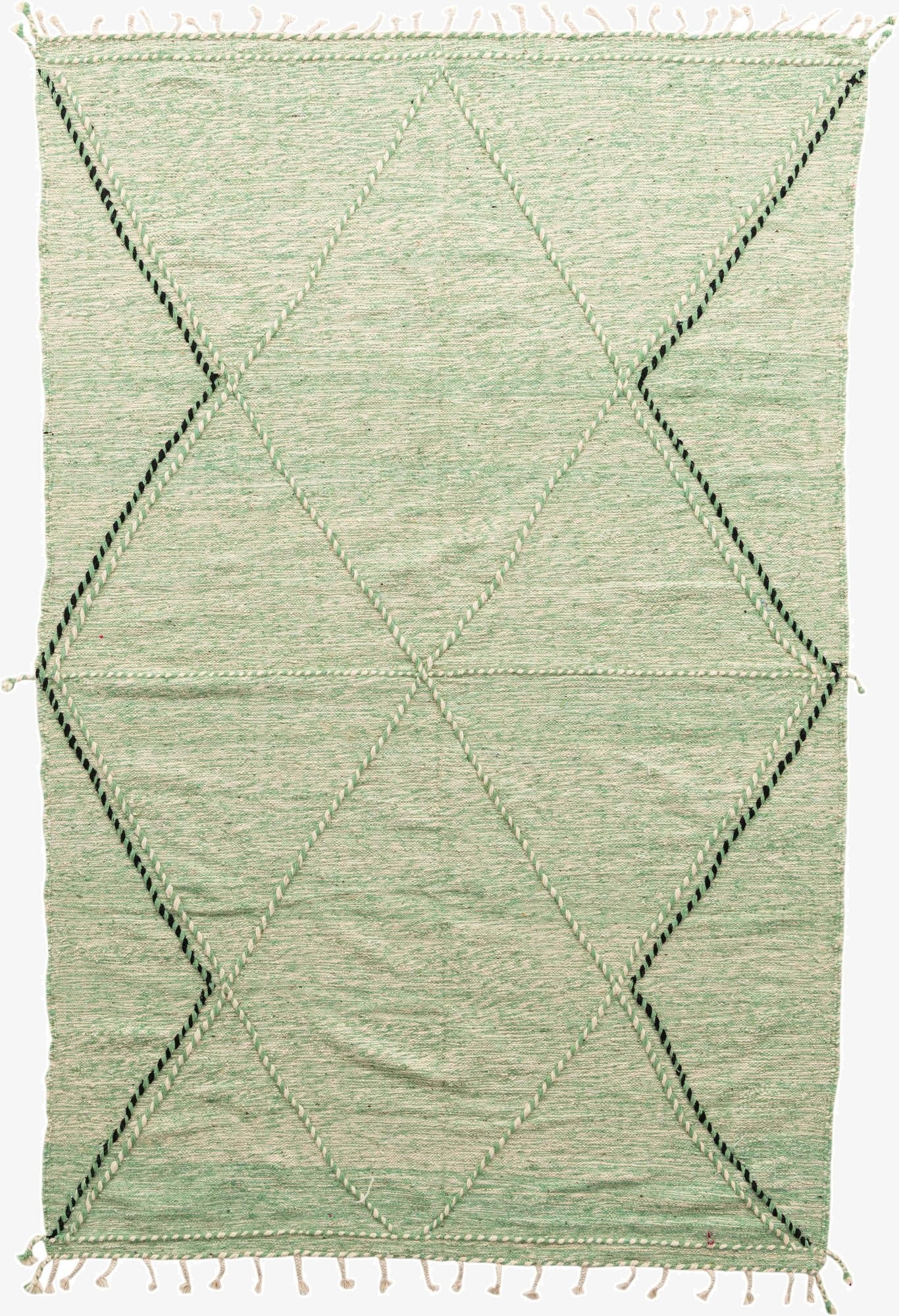 6' 6 x 10'  Hand Knotted Moroccan Wool Rug