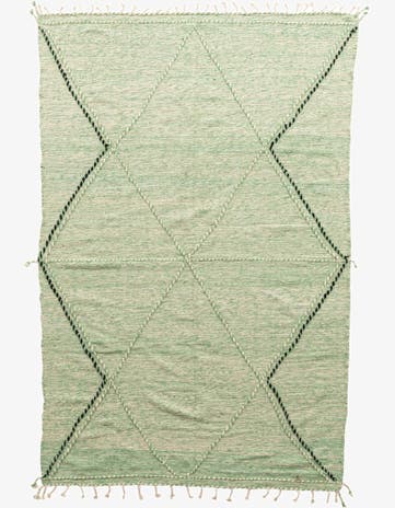 6' 6 x 10' Hand Knotted Moroccan Wool Rug