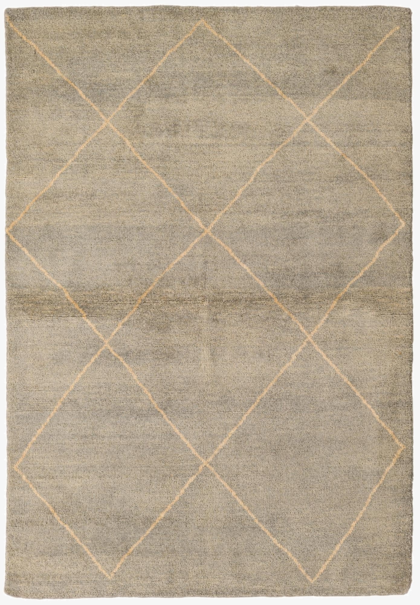 4' 5 x 6' 6  Hand Knotted Moroccan Wool Rug