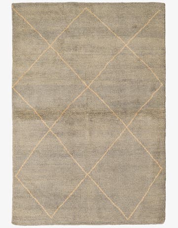 4' 5 x 6' 6 Hand Knotted Moroccan Wool Rug