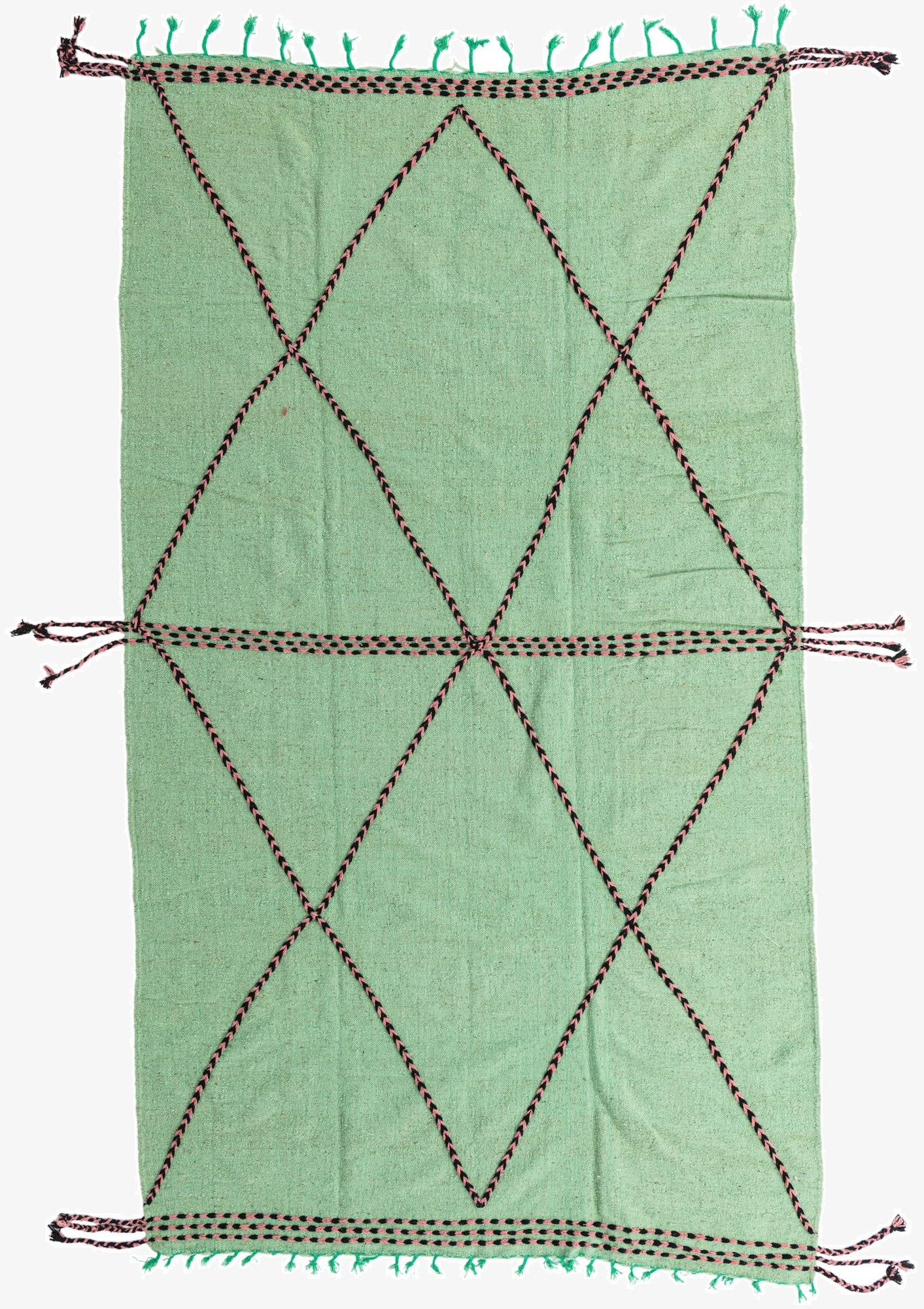 7' 5 x 12' 9  Hand Knotted Moroccan Wool Rug