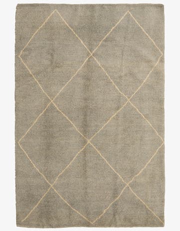 4' 6 x 6' 10 Hand Knotted Moroccan Wool Rug