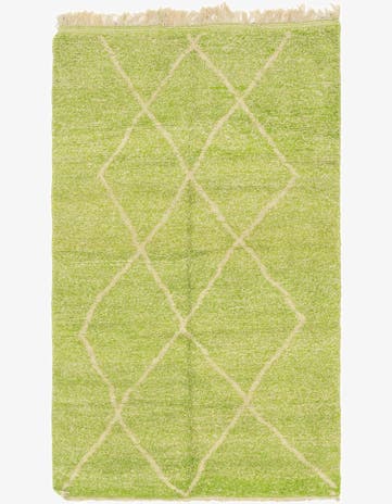 4' 8 x 8' 3 Hand Knotted Moroccan Wool Rug