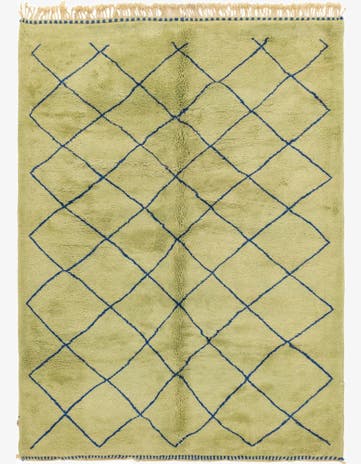 6' 2 x 10' 8 Hand Knotted Moroccan Wool Rug