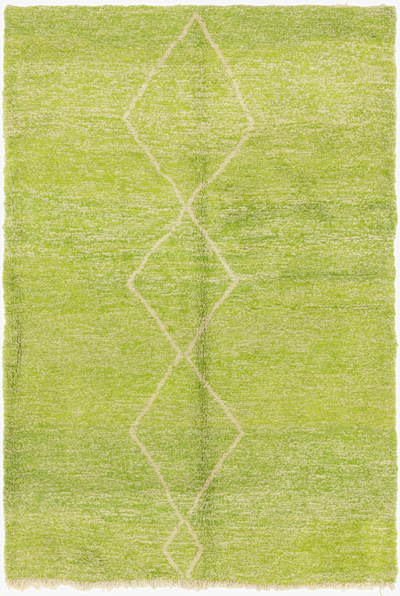 5' x 7' 9  Hand Knotted Moroccan Wool Rug