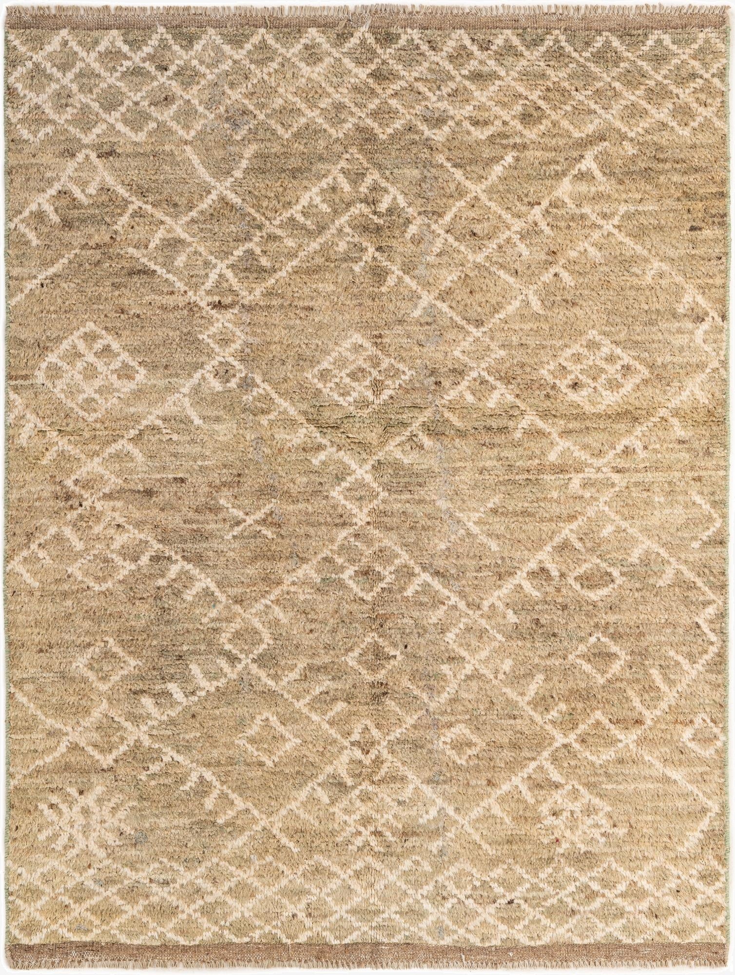 5' 1 x 6' 6  Hand Knotted Moroccan Wool Rug