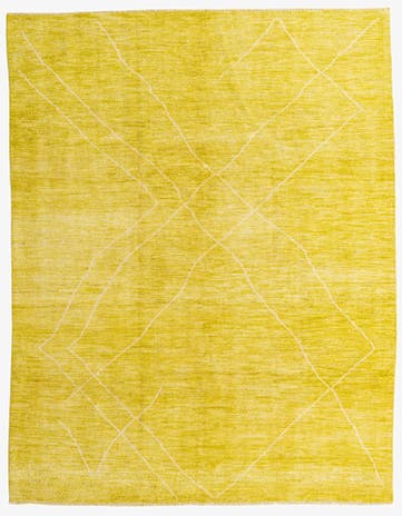 8' x 10' 2 Hand Knotted Moroccan Wool Rug