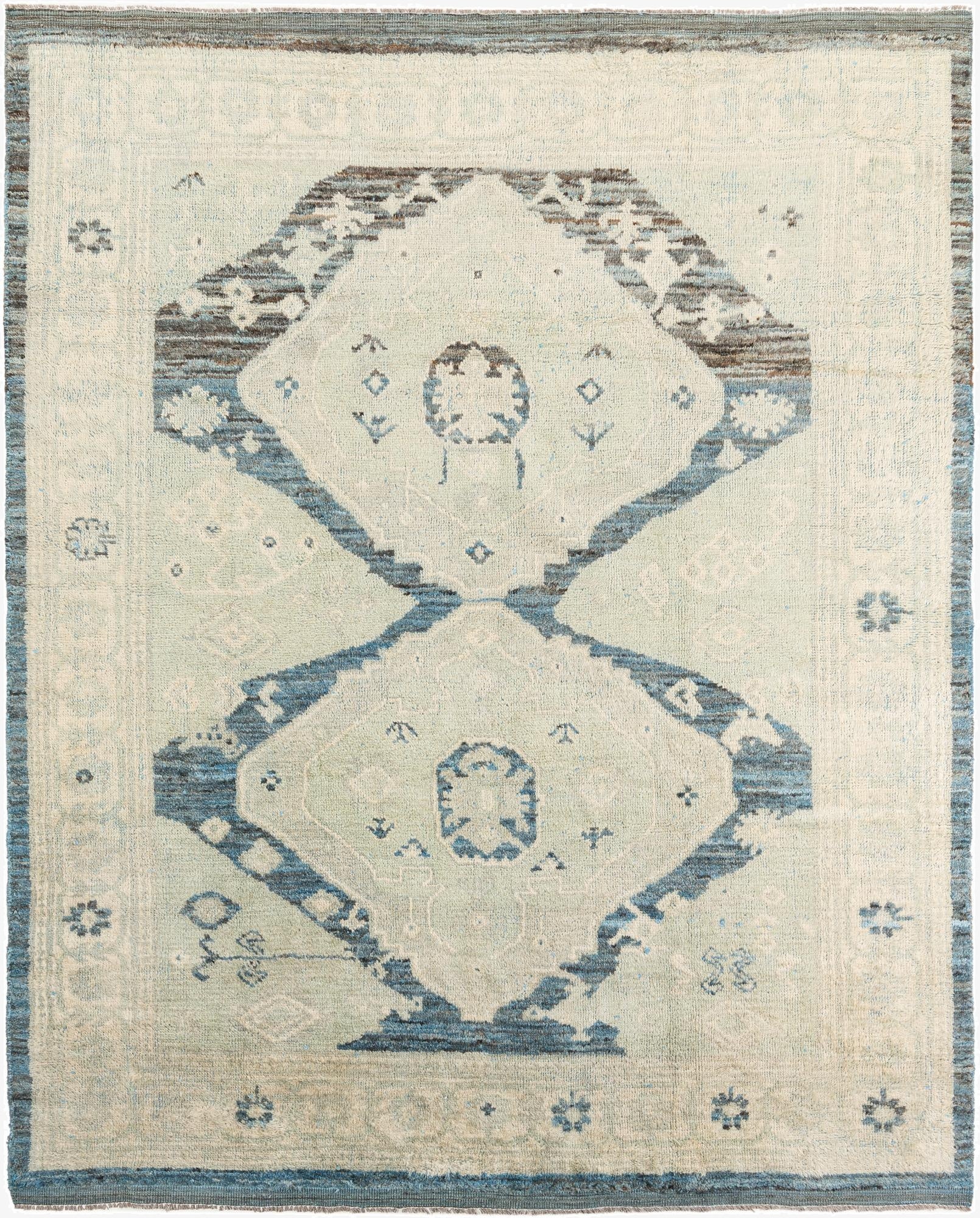 8' x 9' 10  Hand Knotted Moroccan Wool Rug