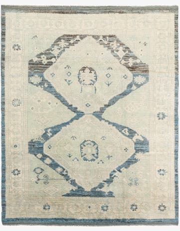 8' x 9' 10 Hand Knotted Moroccan Wool Rug