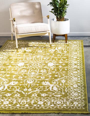 Light Green New Vintage Rug