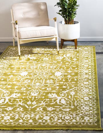 Light Green New Vintage Rug