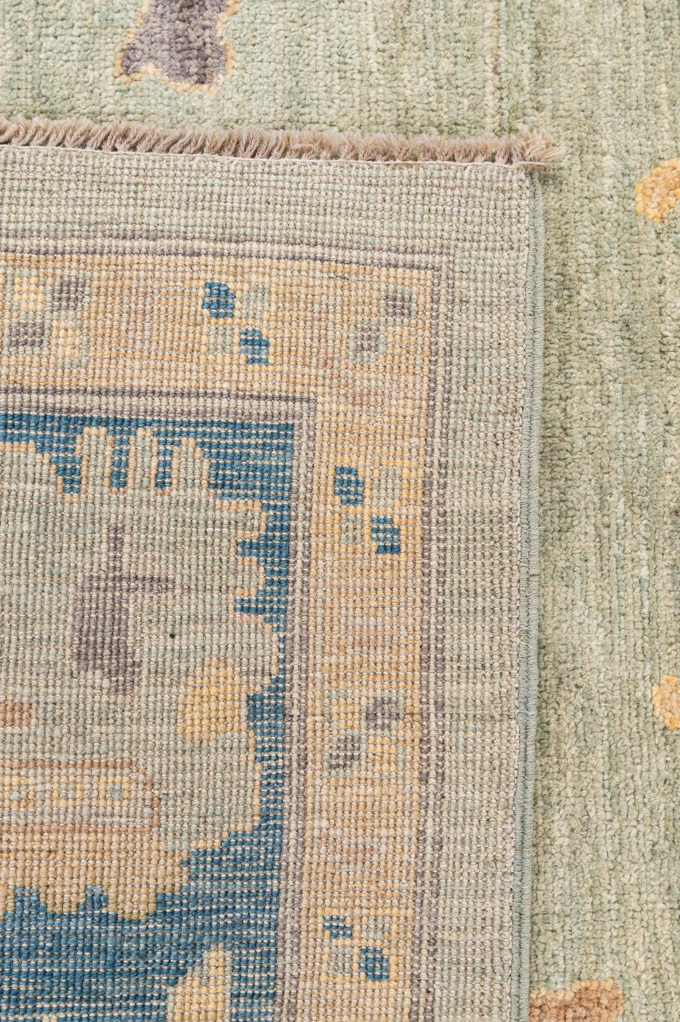 6' 6 x 9' 10 Hand Knotted Oushak Wool Rug