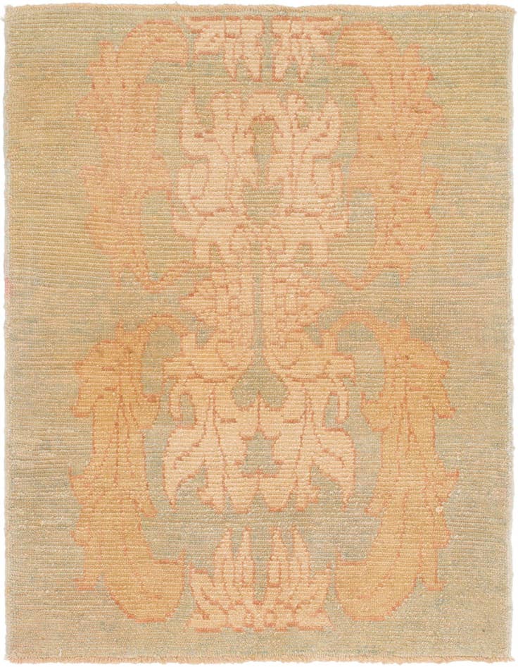 Detail image of 4' 2 x 6' Hand Knotted Oushak Wool Rug