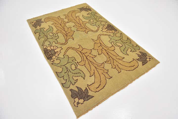 4' 2 x 6' 3 Hand Knotted Oushak Wool Rug