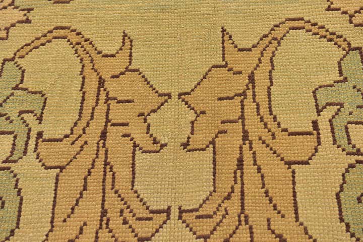 4' 2 x 6' 3 Hand Knotted Oushak Wool Rug