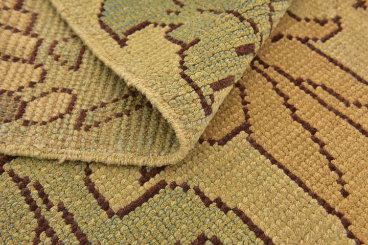 4' 2 x 6' 3 Hand Knotted Oushak Wool Rug