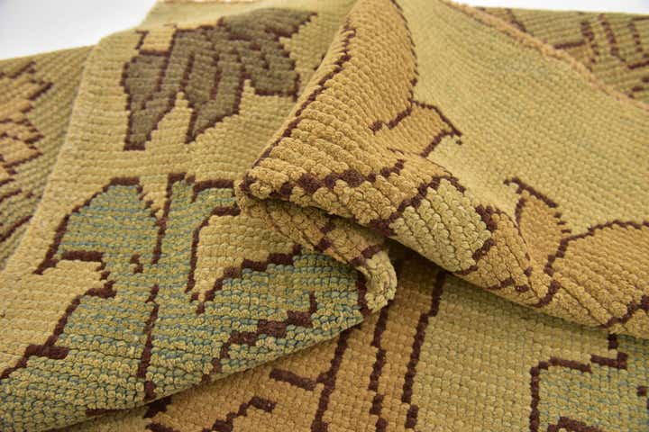 4' 2 x 6' 3 Hand Knotted Oushak Wool Rug