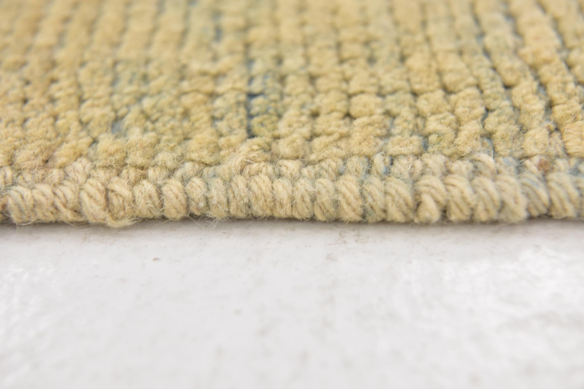 4' 2 x 7' 3 Hand Knotted Oushak Wool Rug