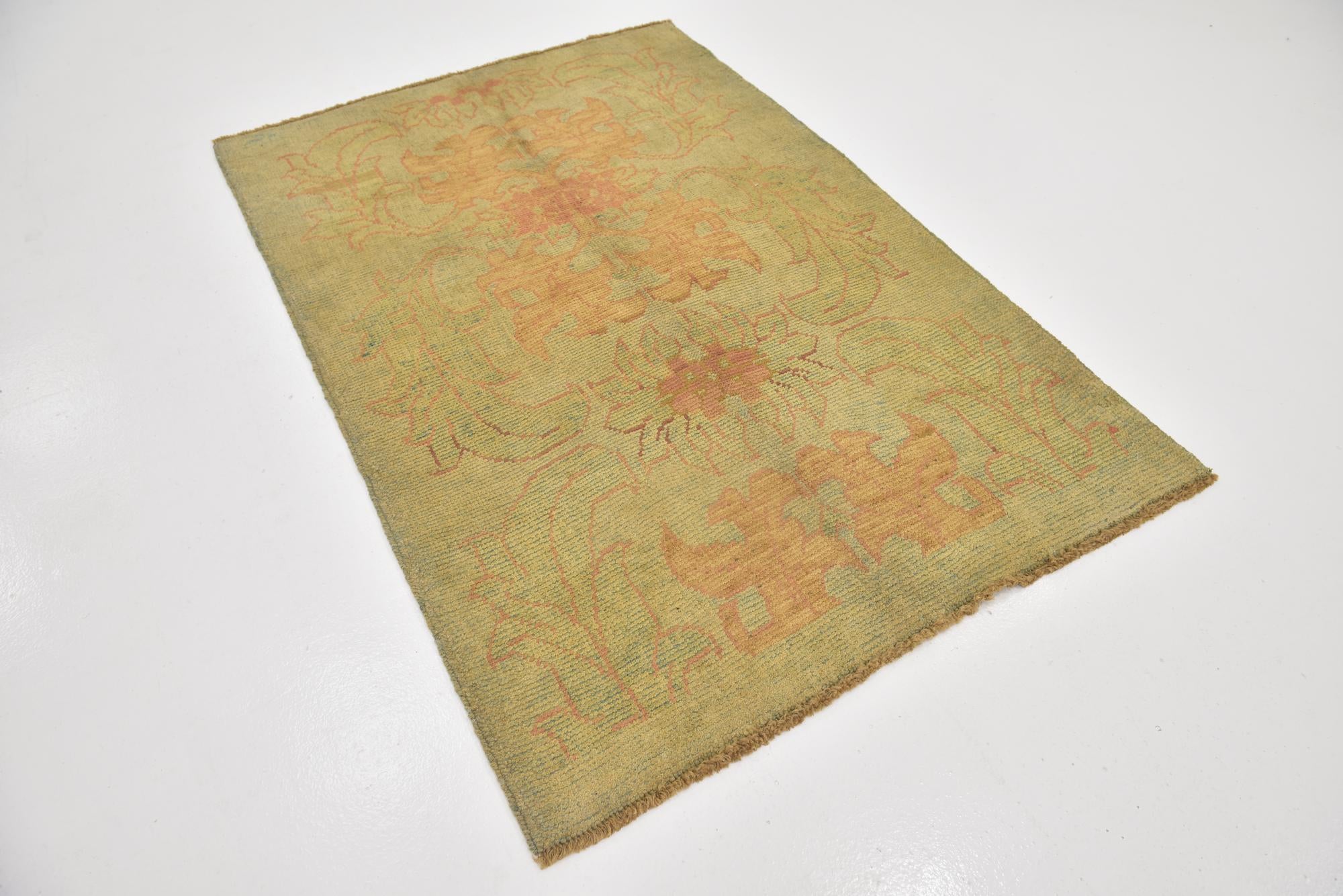 4' 4 x 6' 3 Hand Knotted Oushak Wool Rug