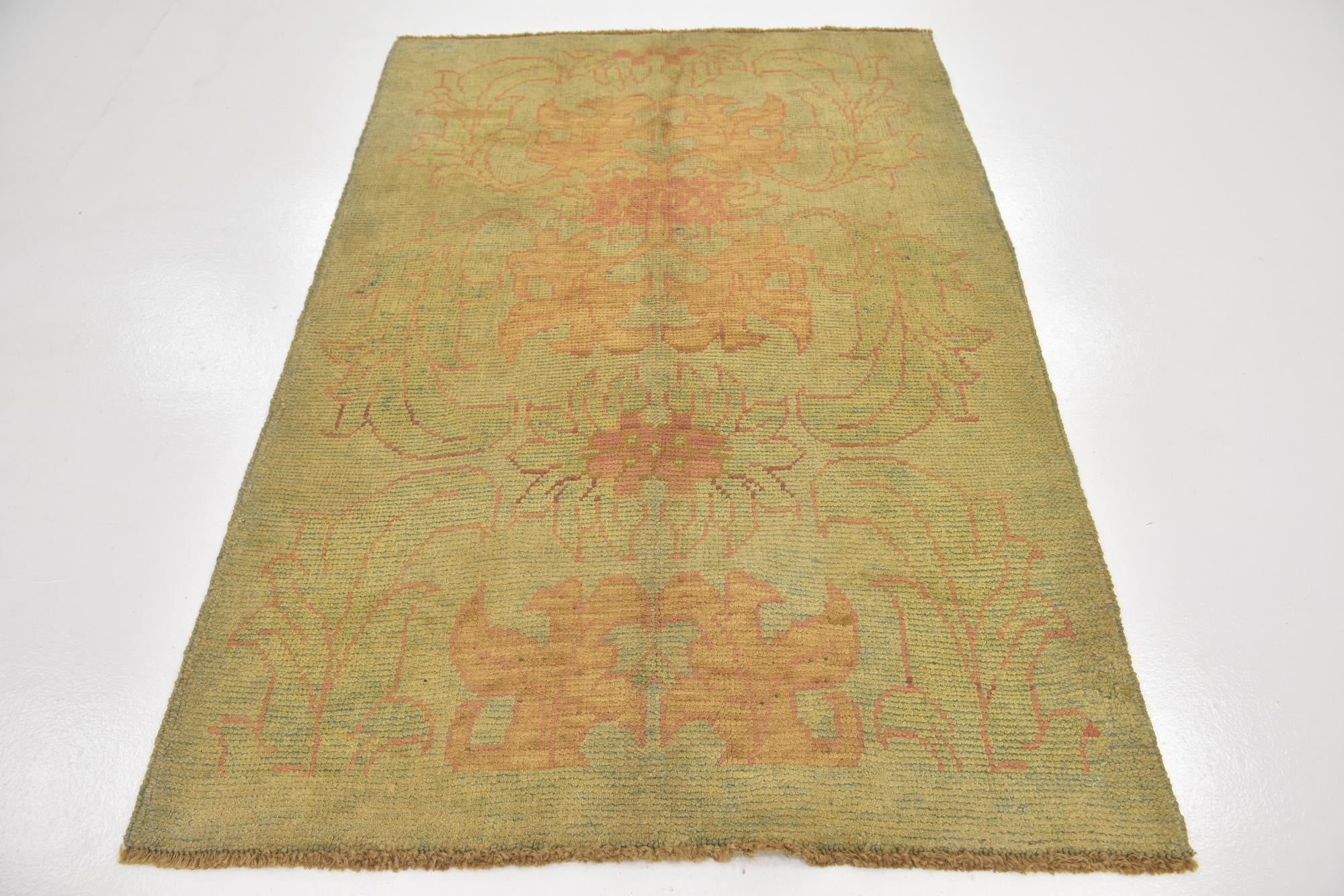 4' 4 x 6' 3 Hand Knotted Oushak Wool Rug
