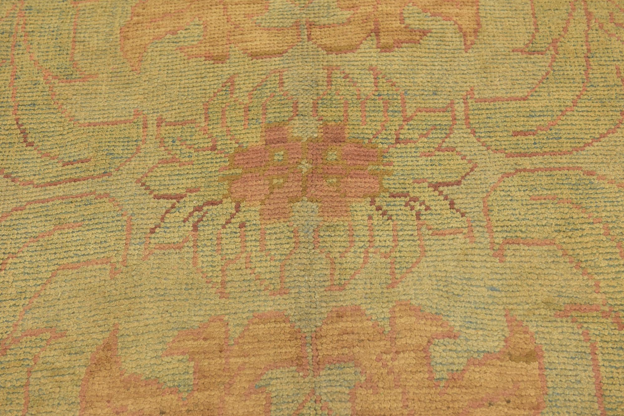 4' 4 x 6' 3 Hand Knotted Oushak Wool Rug