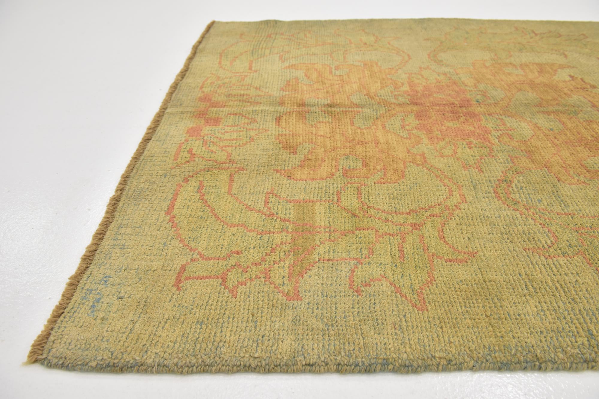 4' 4 x 6' 3 Hand Knotted Oushak Wool Rug