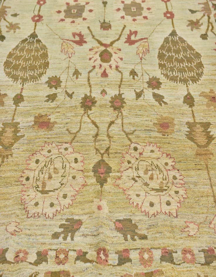 Detail image of 12' 3 x 16' Hand Knotted Oushak Wool Rug