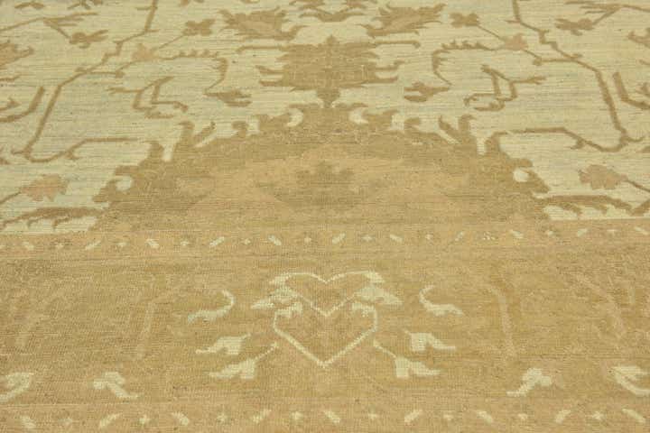 11' x 15' 7 Hand Knotted Oushak Wool Rug