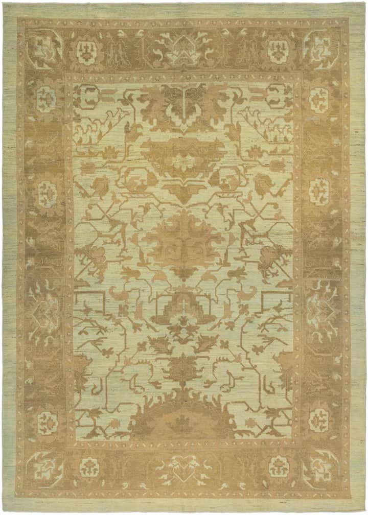11' x 15' 7 Hand Knotted Oushak Wool Rug