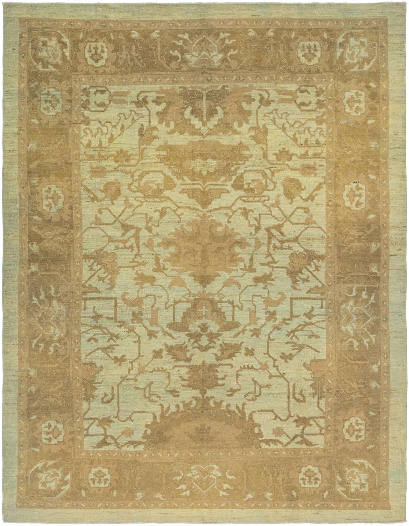 11' x 15' 7 Hand Knotted Oushak Wool Rug