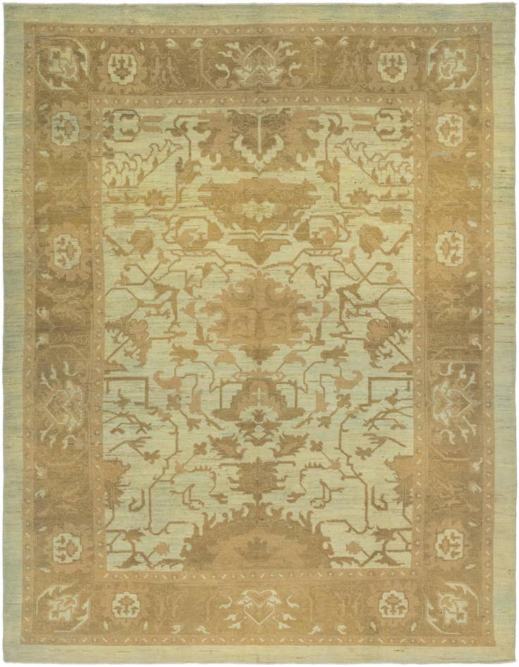 Detail image of 11' x 15' 7 Hand Knotted Oushak Wool Rug
