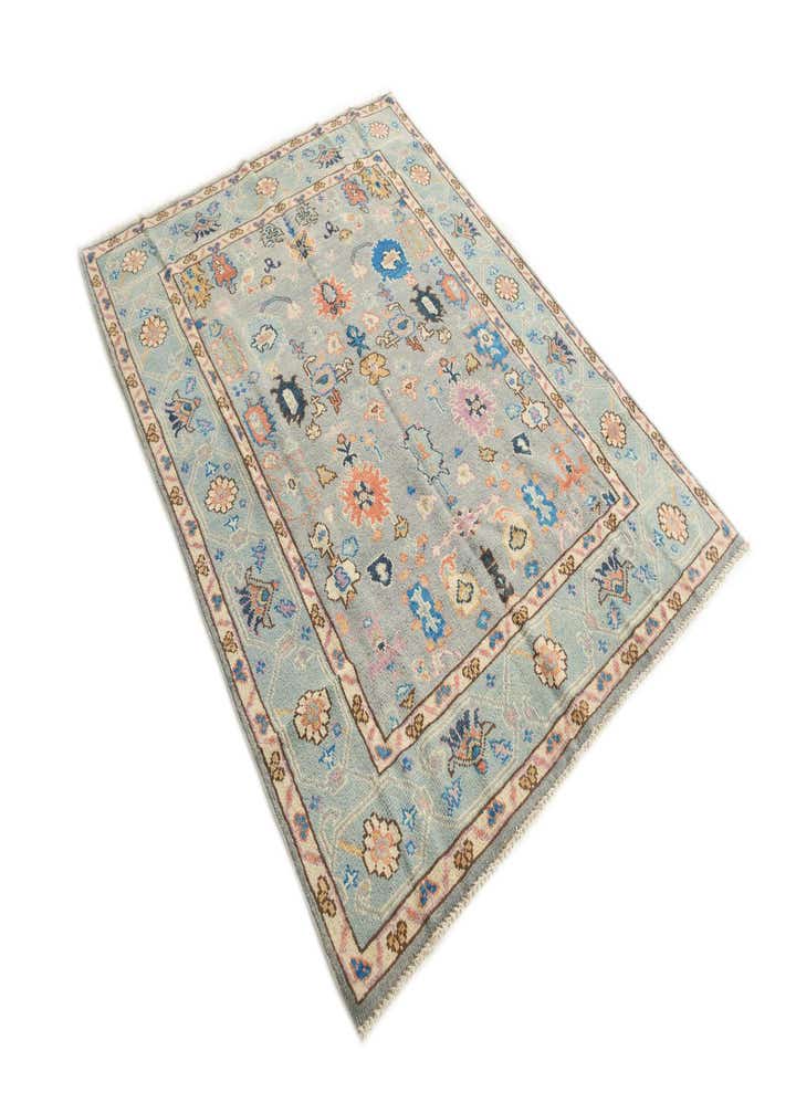 5' x 6' 7 Hand Knotted Oushak Wool Rug