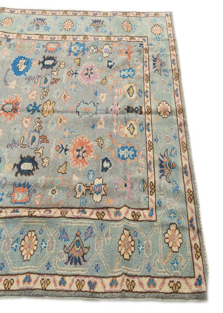 5' x 6' 7 Hand Knotted Oushak Wool Rug