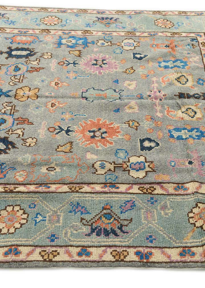 5' x 6' 7 Hand Knotted Oushak Wool Rug