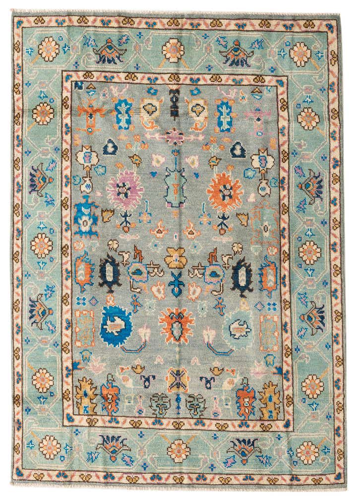5' x 6' 7 Hand Knotted Oushak Wool Rug
