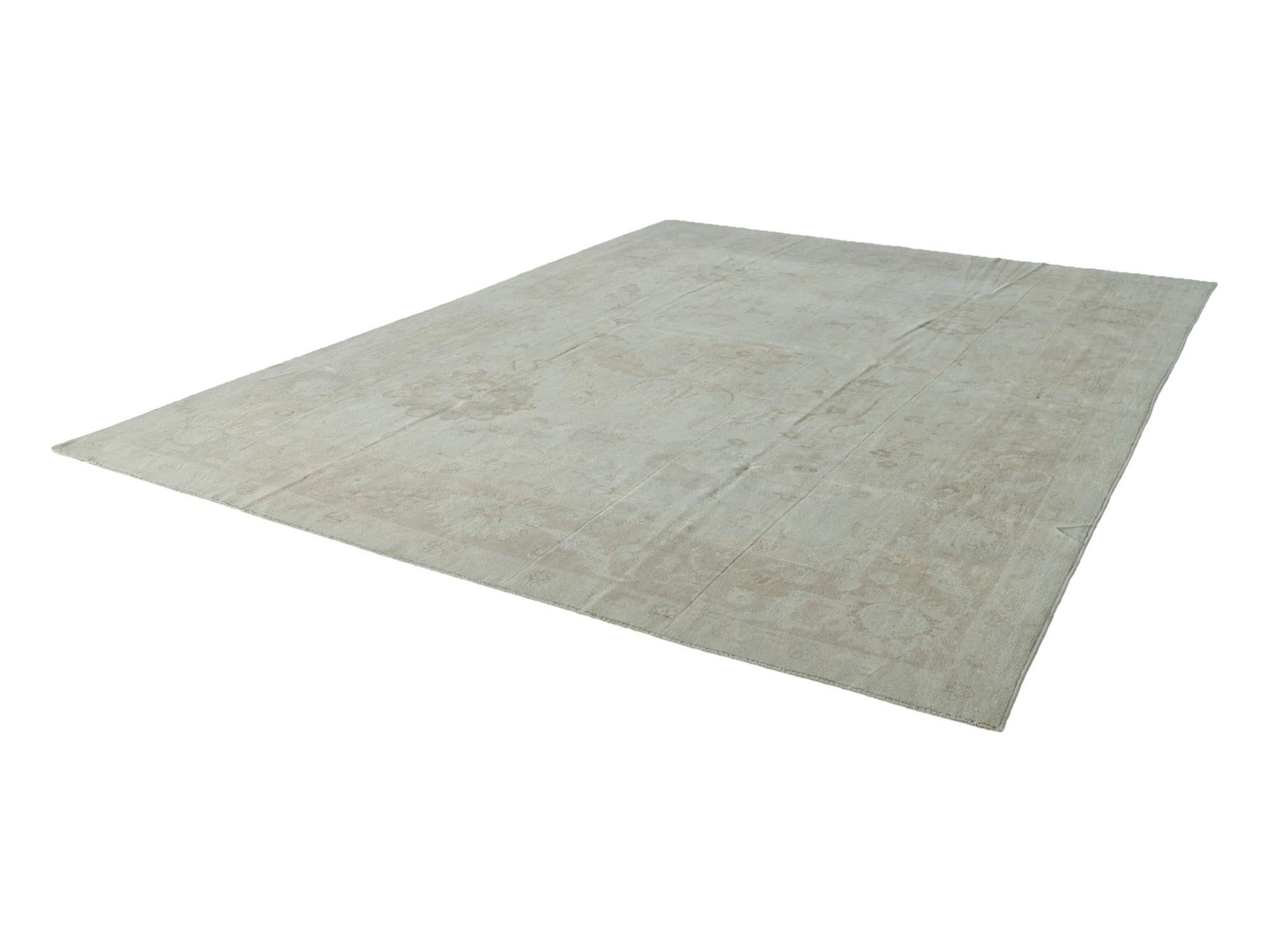 9' 11 x 13' 7 Hand Knotted Oushak Wool Rug
