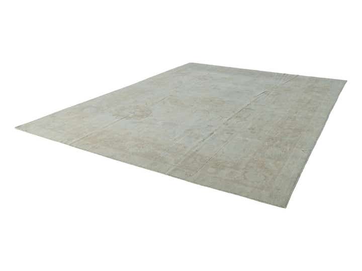 9' 11 x 13' 7 Hand Knotted Oushak Wool Rug