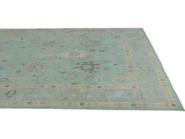 8' 10 x 11' 9 Hand Knotted Oushak Wool Rug
