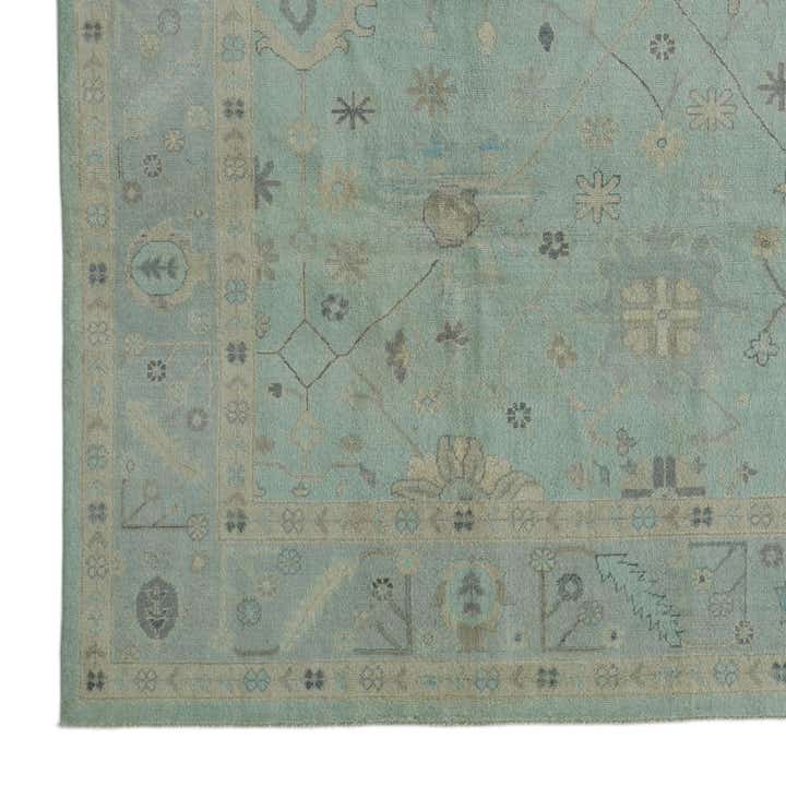 8' 10 x 11' 9 Hand Knotted Oushak Wool Rug