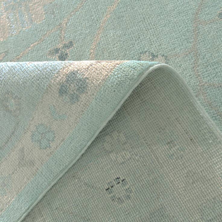 Detail image of 8' 10 x 11' 9 Hand Knotted Oushak Wool Rug