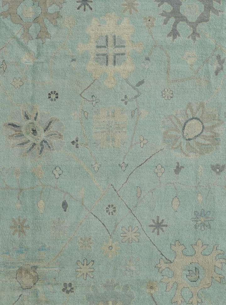 8' 10 x 11' 9 Hand Knotted Oushak Wool Rug
