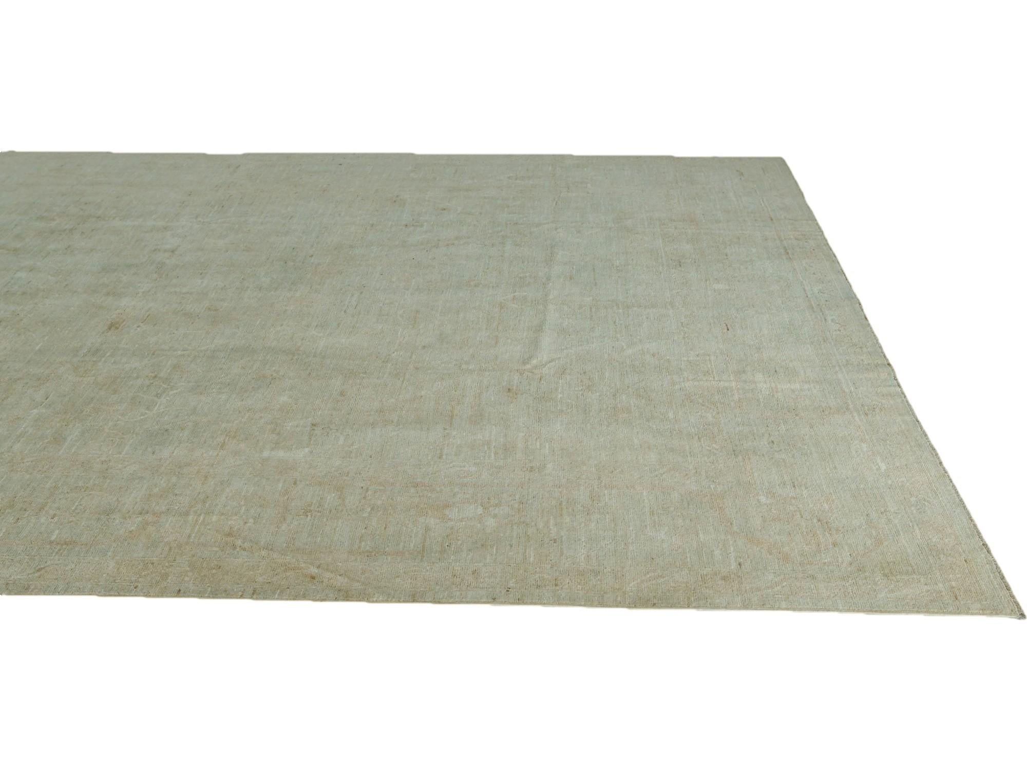 9' 10 x 13' 10 Hand Knotted Oushak Wool Rug